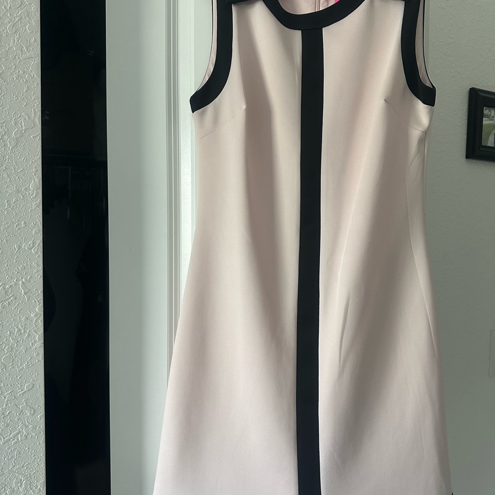 Betsey Johnson Cream Sheath Mini Dress Sleeveless Crew Neck